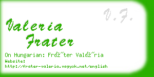 valeria frater business card